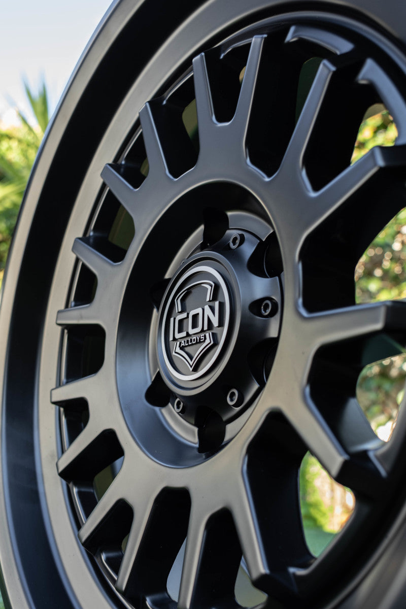 ICON 8217857345SB Anza 17x8.5 5x5 -6mm Offset 4.5in BS 71.5mm Hub Bore Satin Black Wheel