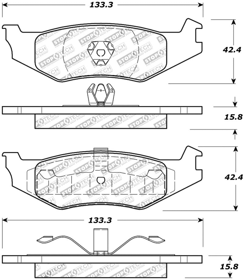 Stoptech 308.0512 Street Touring Brake Pads