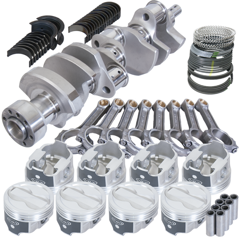 Eagle 62304L000 fits Chevy LT1 350 1Pc 3.750in Crank 5.700in I-Beam Rods -18cc 4.000in Pistons Rotating Assembly