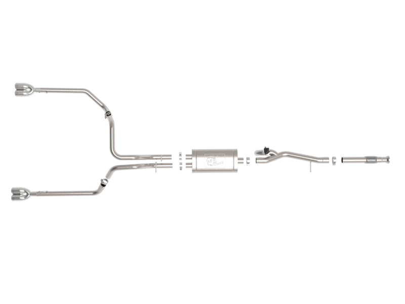 AFE 49-34139-P XV 3in 304 SS Cat-Back Exhaust w/ Cutout 19-21 fits GM Silverad
