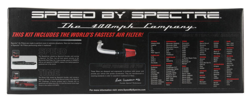 Spectre 9920 97-03 fits Ford Expedition V8-4.6/5.4L F/I Air Intake Kit - Polished w/Red Filter