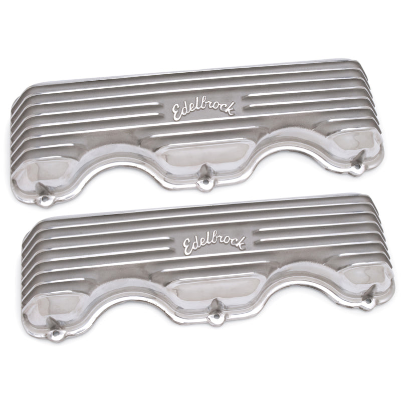 Edelbrock 4140 Valve Cover Classic Series fits Chevrolet W 348/409 CI V8 Polshed