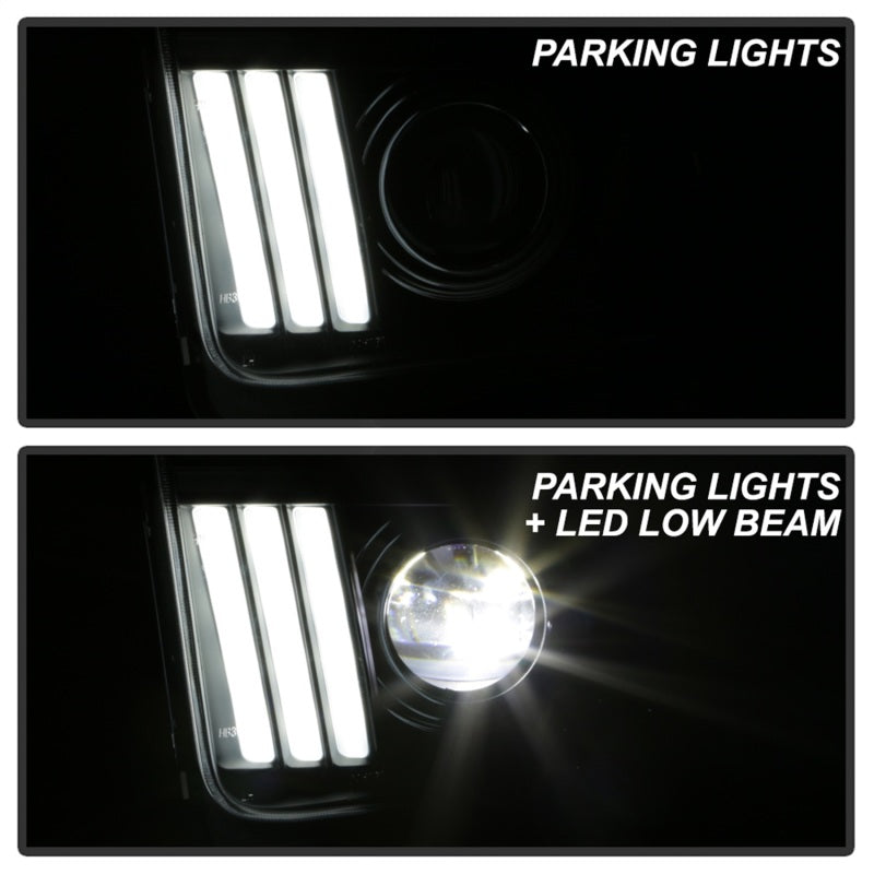 Spyder 5088192 fits Ford 05-08 Mustang V2 High-Power LED Headlights - Black PRO