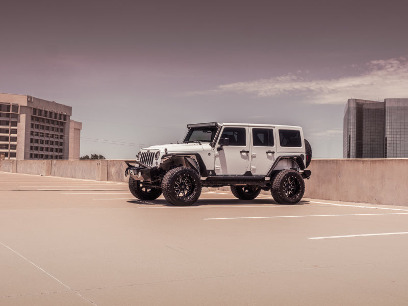 Road Armor 507AFF0B 07-18 fits Jeep Wrangler JK Stealth Front Fender Flare Body Armor w/LED DRL - Tex Blk