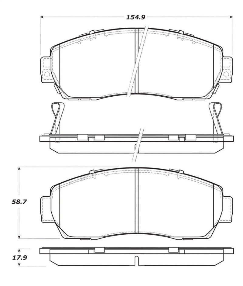 Stoptech 308.1089 Performance 2010-2012 Acura RDX Front Brake Pads