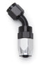 Russell 613093 Performance -6 AN Black/Silver 45 Degree Full Flow Swivel Hose End
