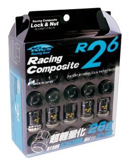 Project Kics 32876 12X1.50 Black R26 Lug Nuts - 16+4