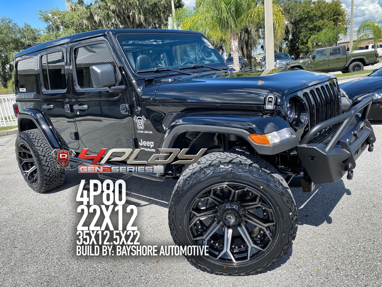 4PLAY 4P80R-22100-8650-24BBT Gen2 22x10 8x6.5" -24et in Brushed Black