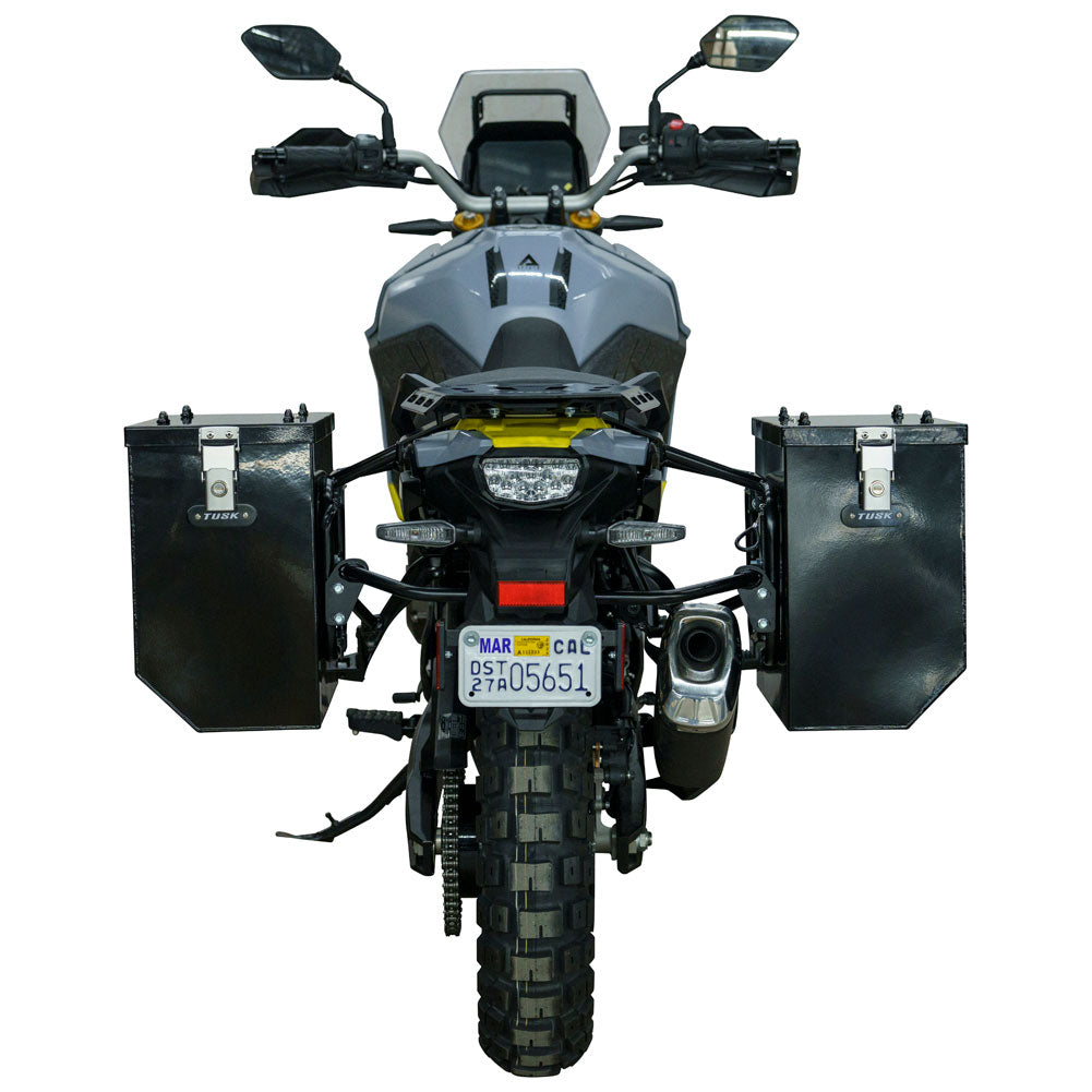Tusk 1467340192 Aluminum Panniers with Pannier Racks V2 Large Black