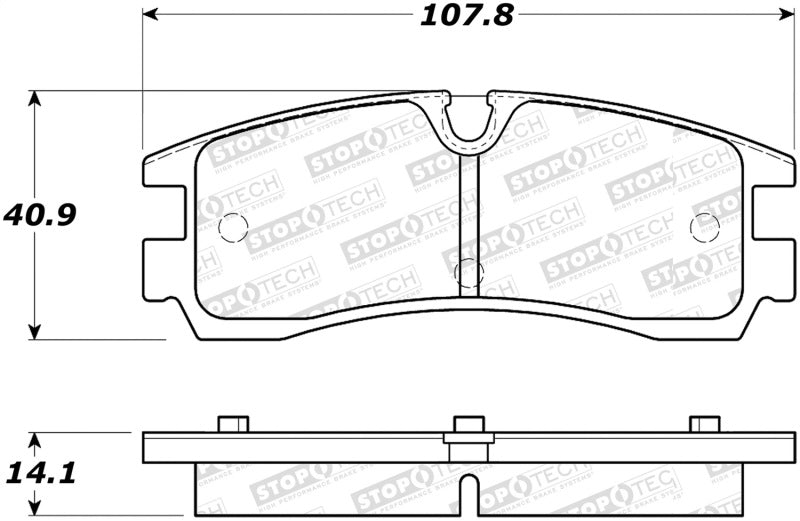 Stoptech 305.0754 Street Select Brake Pads - Rear