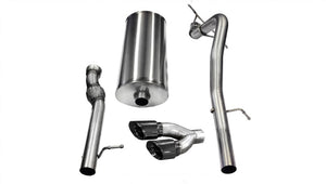 CORSA Performance 14882BLK Corsa 2011-2014 fits GMC Yukon 6.2L V8 3in Cat-Back Single Side w Twin 4in Black Pro-Series Tips