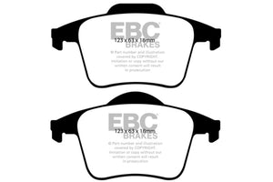 EBC DP21680 03-07 Volvo XC90 2.5 Turbo Greenstuff Rear Brake Pads