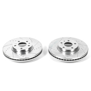 PowerStop fits Ford 13-19 Fusion Front Evolution Drilled & Slotted Rotors - Pair