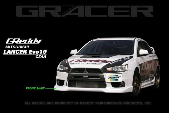 GReddy 17030014 08+ fits Mitsubishi Evolution X Urethane Front Lip Spoiler