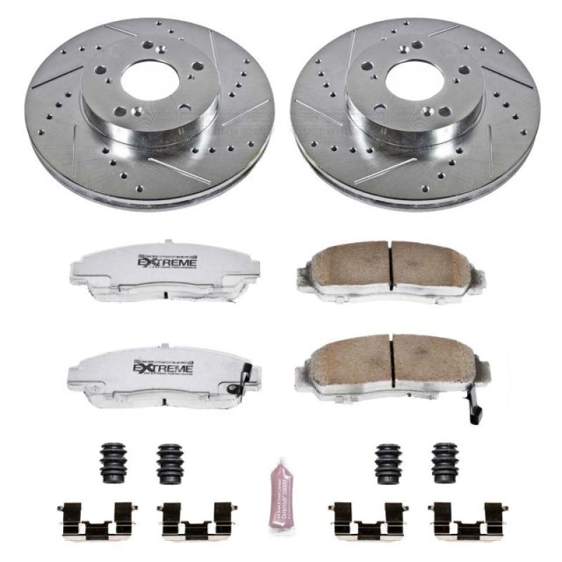 PowerStop K2558-26 03-07 fits Honda Accord Front Z26 Street Warrior Brake Kit