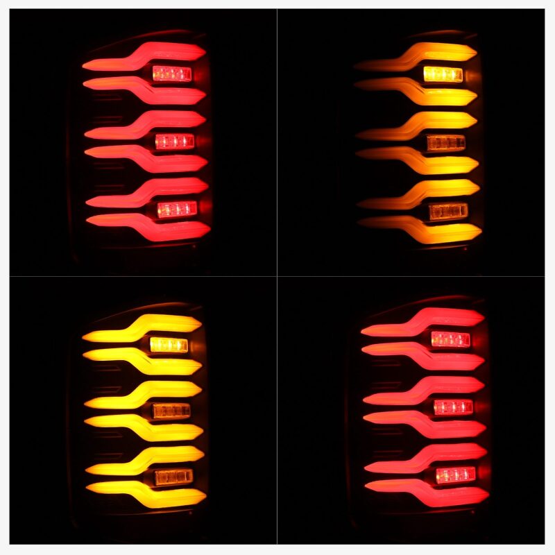 AlphaRex 620030 14-18 fits Chevrolet Silverado Luxx-Series LED Tail Lights Bl