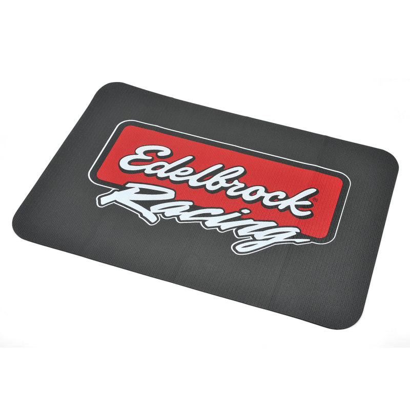 Edelbrock 2324 Racing Fender Cover - PVC Foam Mat - 2 Color Printed Edelbrock Racing Logo