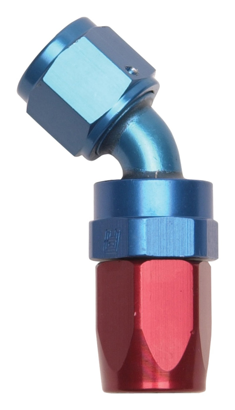 Russell 613120 Performance -12 AN Red/Blue 45 Degree Full Flow Swivel Hose End