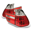 Spyder 5000835 fits BMW 00-06 E53 X5 4PCS Euro Style Tail Lights- Red Clear ALT