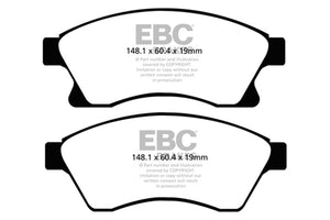 EBC UD1522 11+ fits Chevrolet Cruze 1.4 Turbo (10.9 inch front rotor) Ultimax2 Front Brake Pads