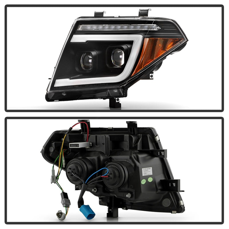 SPYDER 5089090 05-08 fits Nissan Frontier/05-07 Pathfinder Projector Headlights - BLK (PRO-YD-NF05V2SI-SEQGR-BK)