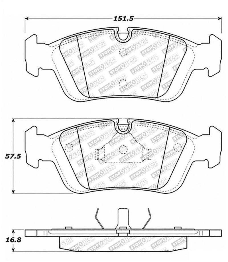 Stoptech 305.0558 Street Select Brake Pads - Rear