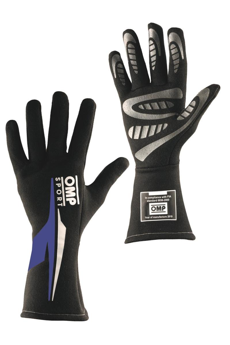 OMP IB/762E/NB/L Os 60 Gloves Black/- Large (Blue) (Fia/Sfi)