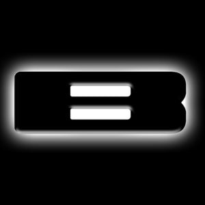 ORACLE Lighting 3141-B-001 Universal Illuminated LED Letter Badges - Matte Blk Surface Finish - B