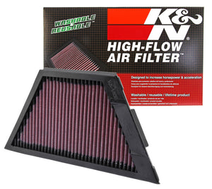 K&N Engineering KA-1406 K&N fits Kawasaki ZX1rR Ninja/ZZR1400/1400GTR/ZX14R 11.25in O/S L x 4.75in O/S W Replacement Air Filter