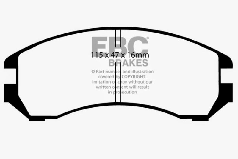 EBC DP2665 fits Nissan 86-87 Pulsar NX 1.6 SE Greenstuff Front Brake Pads