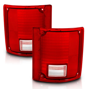 ANZO 311317 1978-1991 fits Chevy Blazer Taillight Red/Clear Lens w/o Chrome Trim Fleetside (OE Replacement)