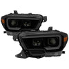 xTune 9039270 fits Toyota Tacoma 16-18 DRL Light Bar Projector Headlights - Bla