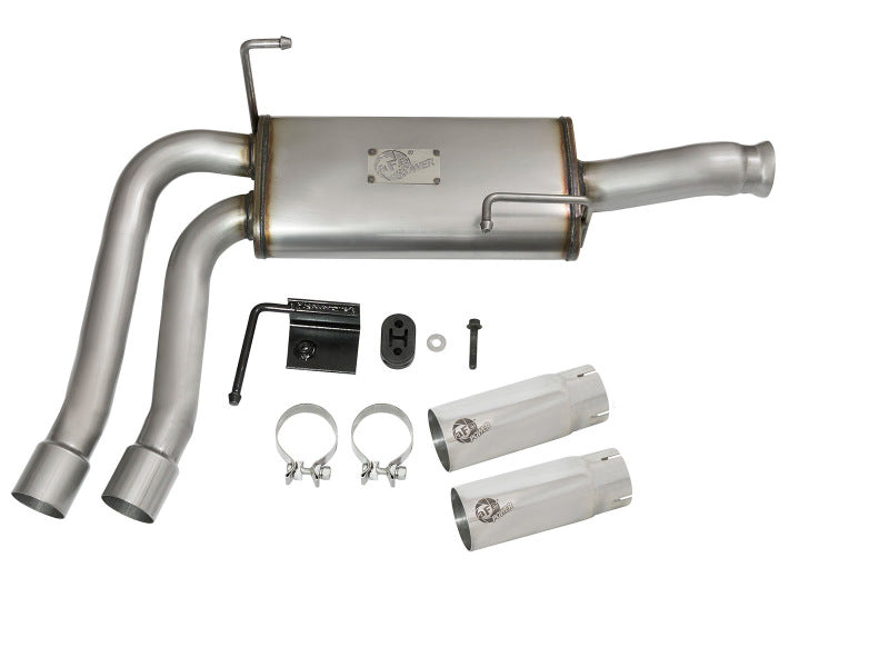 AFE 49-44070-P Series CB Middle-Side Exit SS Exhaust w/ Polished Tips 09-16 fit