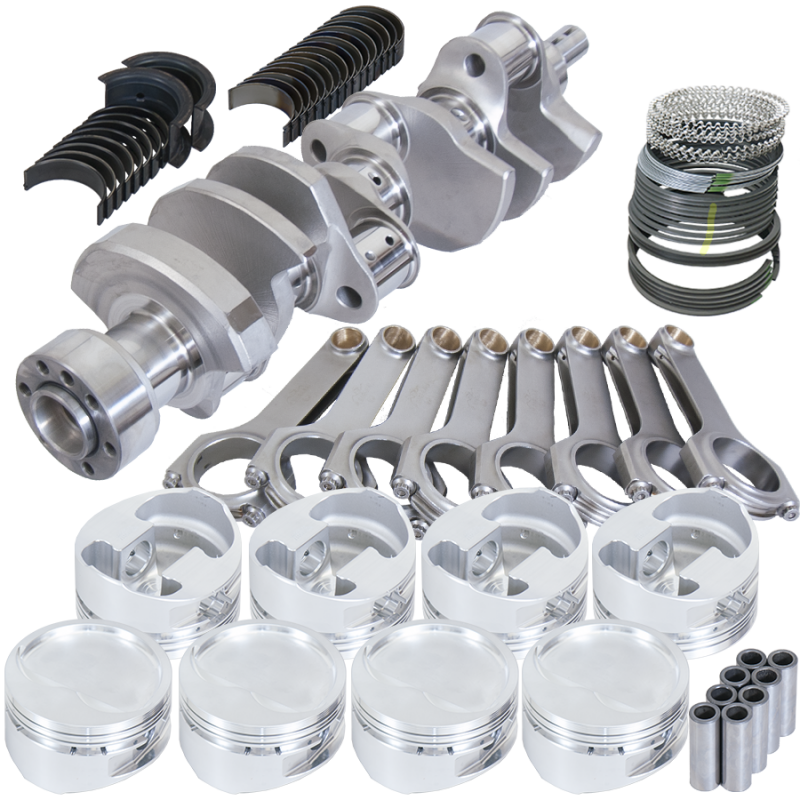 Eagle 36130030 fits Chevy 350 1Pc 3.750in Crank 6.000in H-Beam -28cc 4.030in Pistons Rotating Assembly