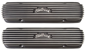 Edelbrock 41303 Valve Cover Classic Series fits Pontiac 1962-1979 301-455 CI V8 Black