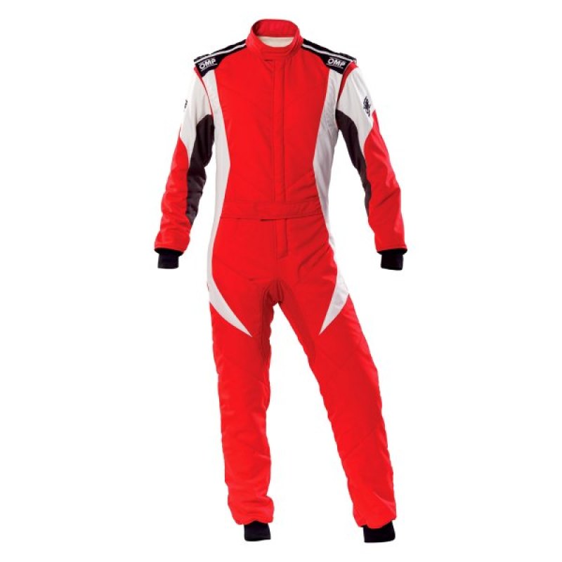 OMP IA0-1854-B01-063-42 First Evo Overall Red/White - Size 42 (Fia 8856-2018)