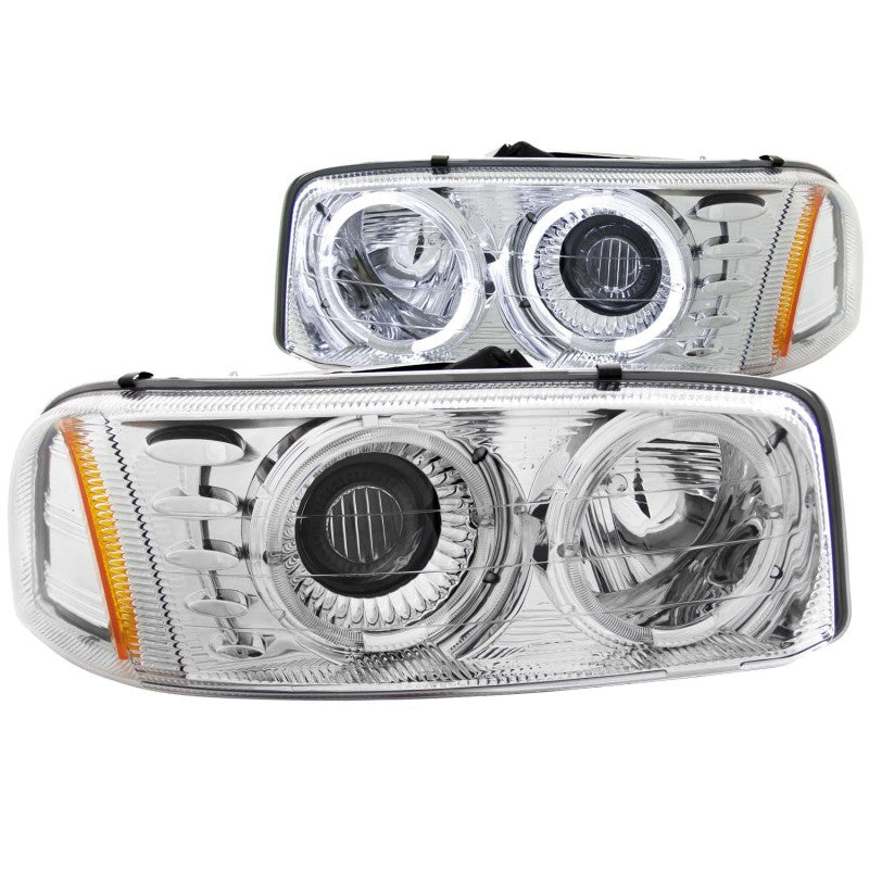 ANZO 111191 1906 Gmc Sierra 1500 Projector Headlights w/ Halo Chrome