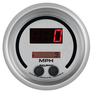 AutoMeter 6789-UL Autometer 85.7mm Silver Switchable 260 MPH / 260 KM/H Speedometer Ultra-Lite Elite Digital Gauge