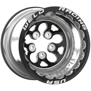 Weld 83B-512278F Alpha-1 15x12 / 5x4.75 BP / 4in. BS - Black SBL MT - Black C