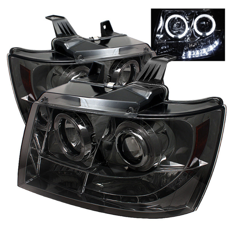 Spyder 5009661 fits Chevy 07-14 Suburban 1500 Projector Headlights LED Halo LED