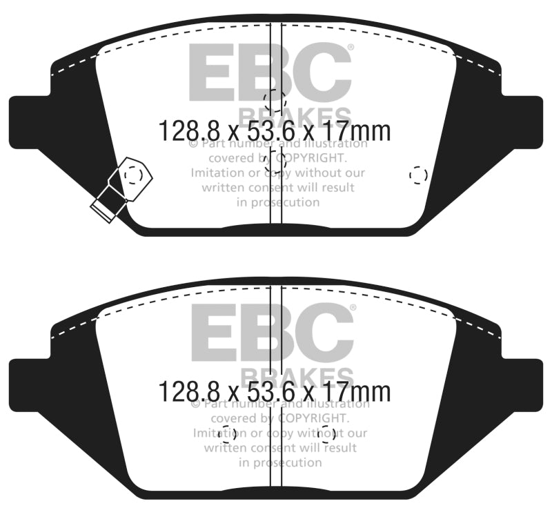 EBC DP23058 2016+ fits Chevrolet Spark 1.4L Greenstuff Front Brake Pads