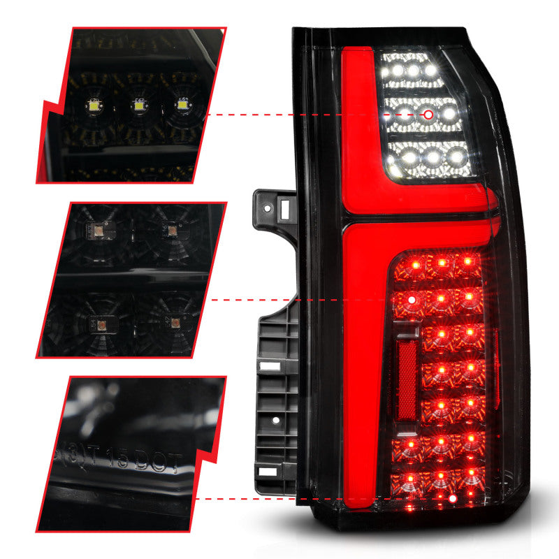 ANZO 311468 fits Chevrolet 15-20 Tahoe Sequential LED Tube Taillights Black