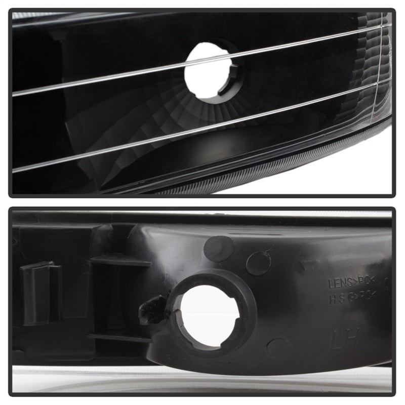 5064271 Xtune fits Chevy 99-02 Silverado Amber Reflector Bumper Lights Black C