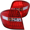 ANZO 321053 2007 Mercedes Benz M Class W164 LED Taillights Red/Clear