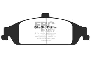 EBC DP21243 98-01 fits Chevrolet Malibu 2.4 Greenstuff Front Brake Pads