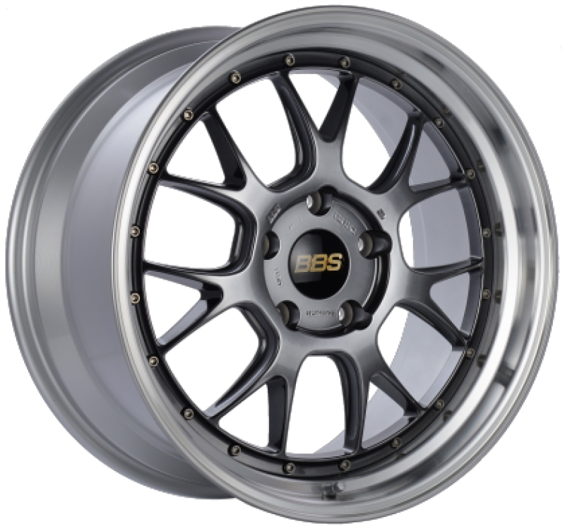 BBS LM301DBPK LM-R 19x9.5 5x114.3 ET38 Diamond Black Center Diamond Cut Lip Wheel - 82mm PFS Required