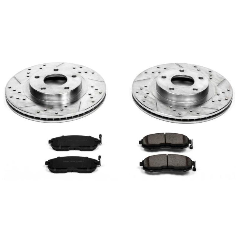 PowerStop K2282 fits Infiniti 02-04 I35 Front Z23 Evolution Sport Brake Kit