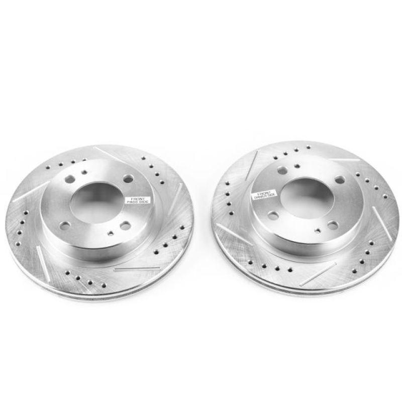PowerStop fits Mitsubishi 14-15 Mirage Front Evolution Drilled & Slotted Rotors
