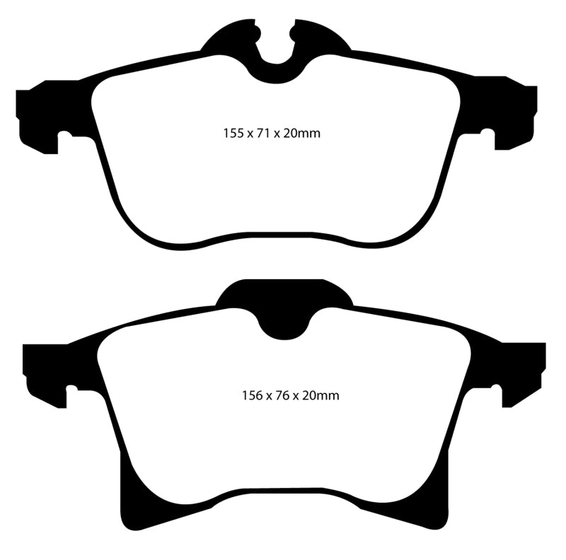 EBC DP21520 fits Saturn 08-09 Astra 1.8 Greenstuff Front Brake Pads