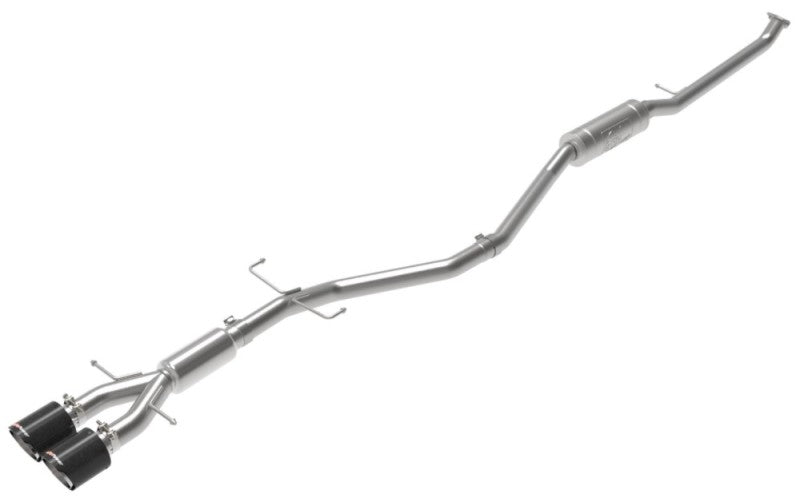 AFE 49-36619-C  2.5in 304SS Cat-Back Exhaust System w/ Carbon Tips 17-20 fits H